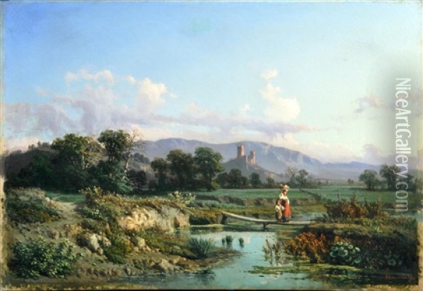 Paesaggio Oil Painting - Francesco Mancini