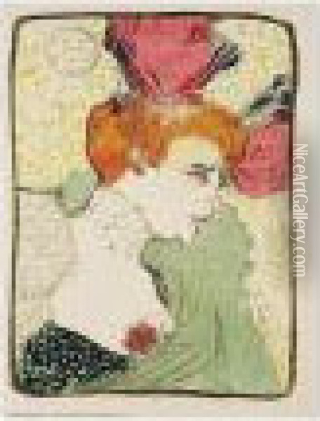 Mademoiselle Marcelle Lender, En Buste (w.99; D.102; A.131) Oil Painting - Henri De Toulouse-Lautrec