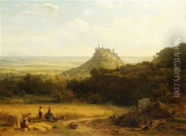 Landschaft Mit Schloss Oil Painting - Arnold Meermann