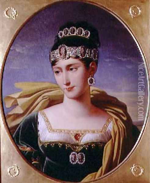 Portrait of Pauline Bonaparte 1780-1825 Princess Borghese Oil Painting - Robert-Jacques-Francois-Faust Lefevre