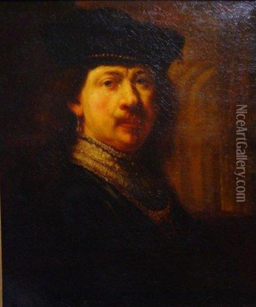  Portrait De Rembrandt  Oil Painting - Alexandre Gabriel Decamps