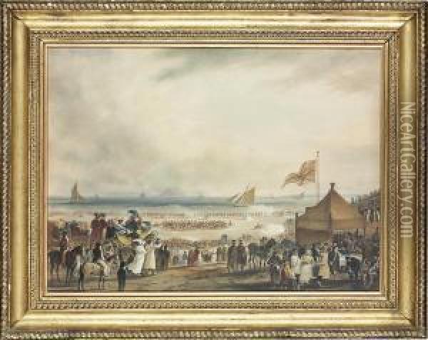 King George Iv At Edinburgh Oil Painting - William Turner De Lond