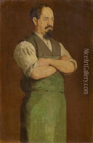 Der Schuhmacher, Onkel Neukomm Oil Painting - Ferdinand Hodler
