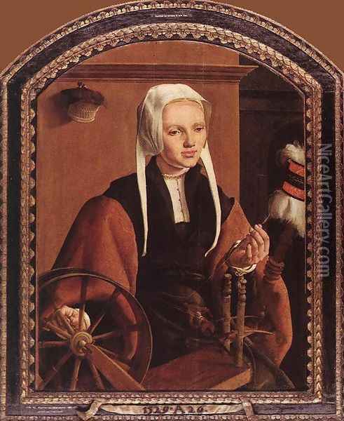 Portrait of Anna Codde 1520 Oil Painting - Maerten van Heemskerck