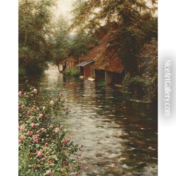Quiet Summer Stream Oil Painting - Louis Aston Knight