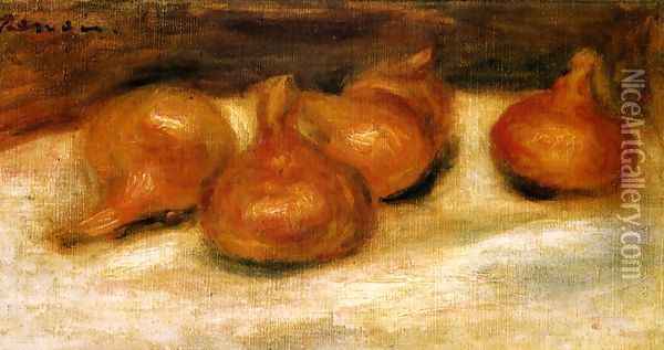 Still Life With Onions Oil Painting - Pierre Auguste Renoir