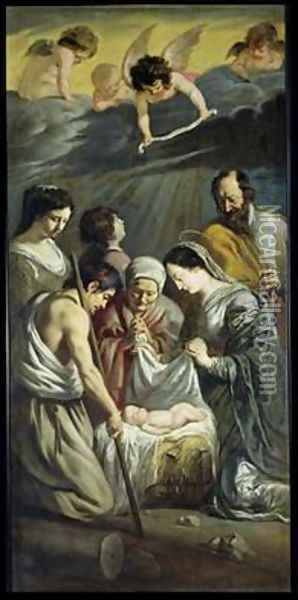 The Adoration of the Shepherds 2 Oil Painting - Mathieu Le Nain