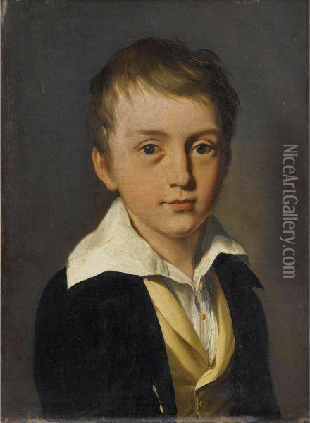 Portrait De Jeune Garcon Oil Painting - Louis Leopold Boilly