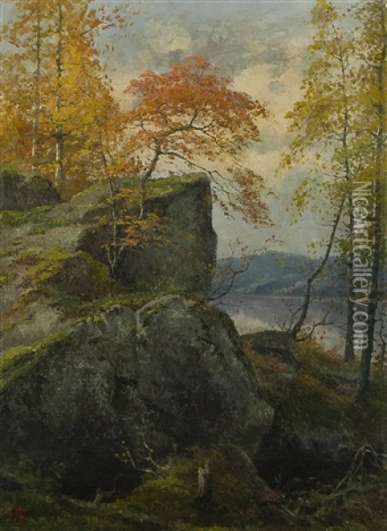 Autumn Landscape Oil Painting - Ellen Favorin