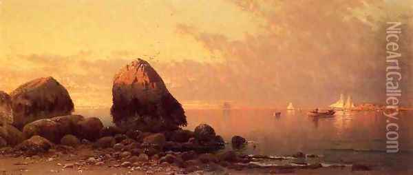 Evening at Scituate - Low Tide Oil Painting - Alfred Thompson Bricher