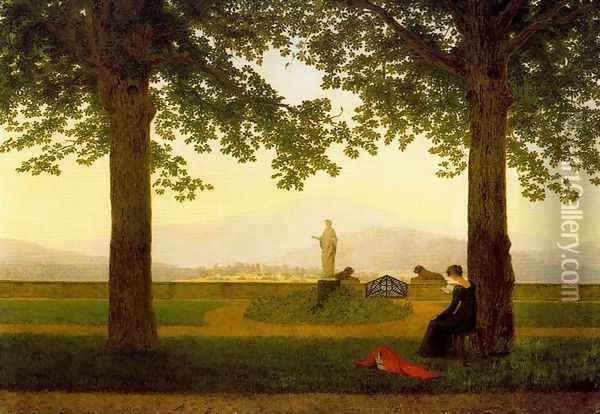 The Garden Terrace Oil Painting - Caspar David Friedrich