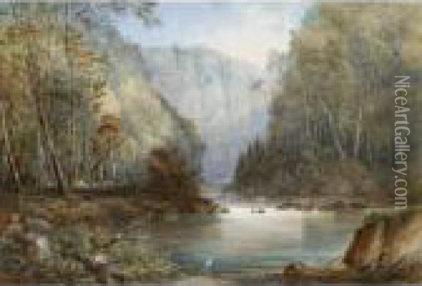 Norton's Basin, Neapean River Oil Painting - Conrad Martens
