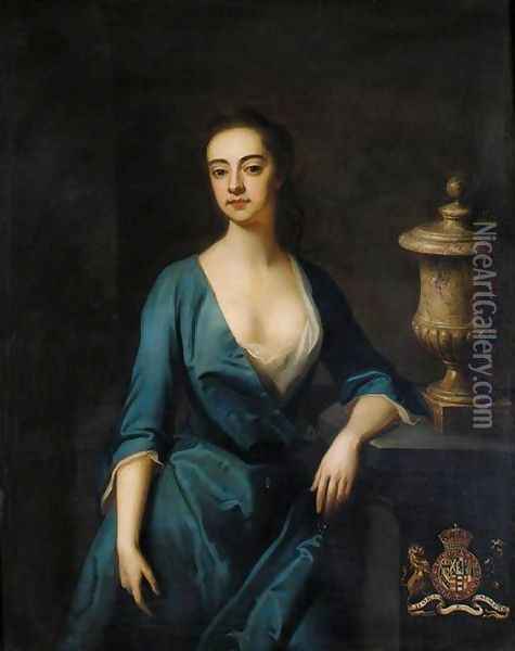 Portrait of Henrietta Louisa Jeffreys Oil Painting - Enoch Seeman