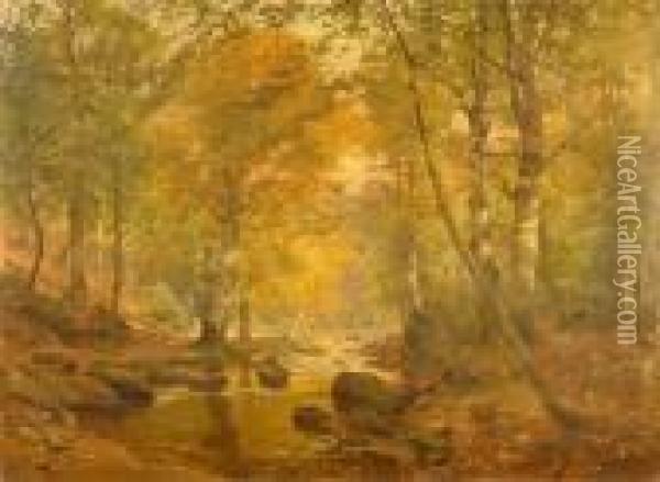 Early Fall Oil Painting - Heinrich Bohmer