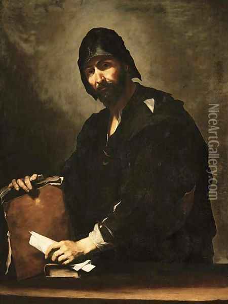 A Philosopher (Heraclitus) Oil Painting - Jusepe de Ribera