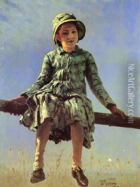 Painter's daughter Oil Painting - Ilya Efimovich Efimovich Repin