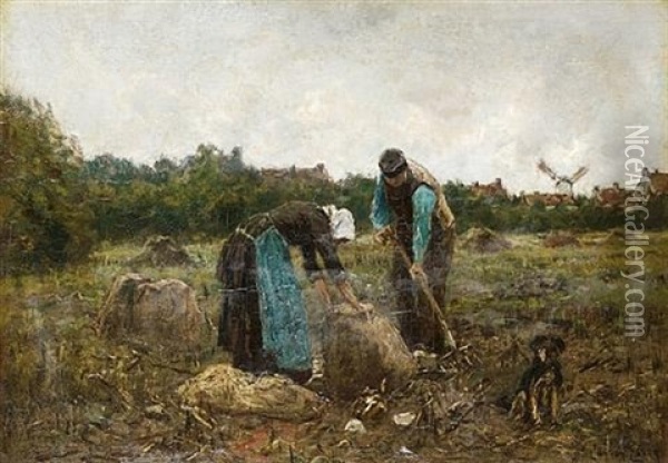 Harvest Time Oil Painting - Johannes Cornelis van Essen