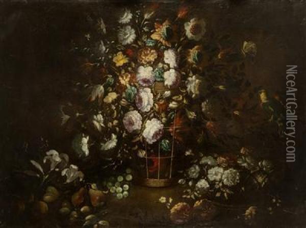 Floral Still Life Ii Oil Painting - Margherita Caffi