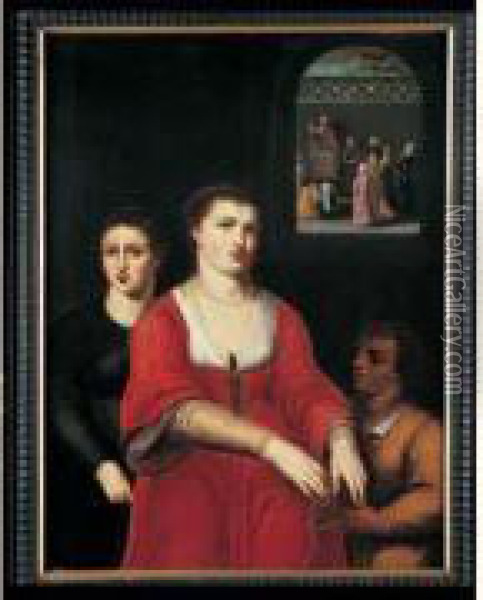 Marie Madeleine Abandonnant Ses Bijoux Oil Painting - Otto van Veen
