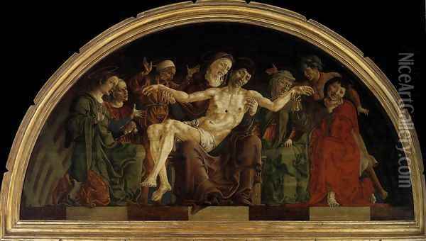Pieta (panel from the Roverella Polyptych) 1474 Oil Painting - Cosme Tura