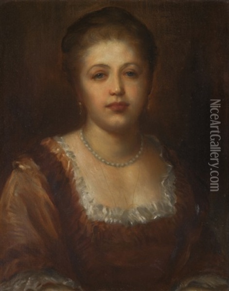 Portrait Of Miss Hannah Rothschild Oil Painting - Arthur George Watts