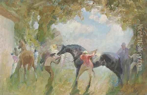 Before the race 3 Oil Painting - English School