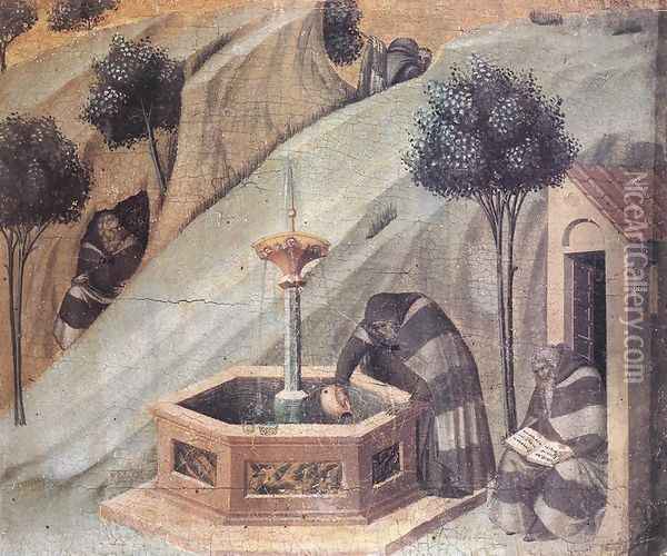 Elisha's Well 1328-29 Oil Painting - Pietro Lorenzetti