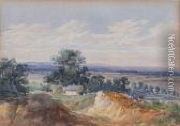 Hampsted Heath Oil Painting - David I Cox