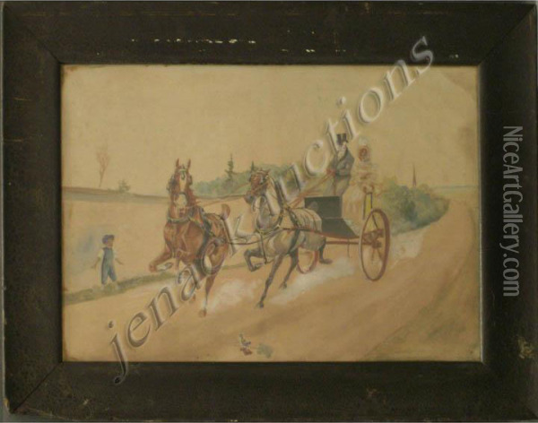 The Carriage Oil Painting - George Harrington