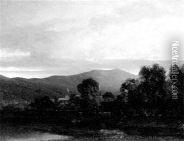 Mountain Twilight Oil Painting - Edward Hill