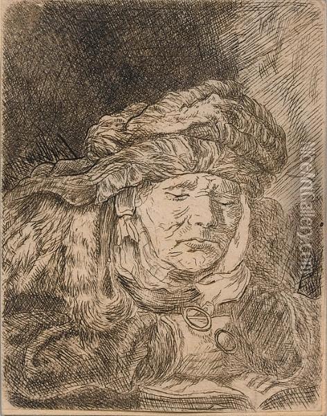 A Collection Oil Painting - Rembrandt Van Rijn