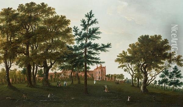 Boldre View Lodge, Lymington Oil Painting - William Tomkins