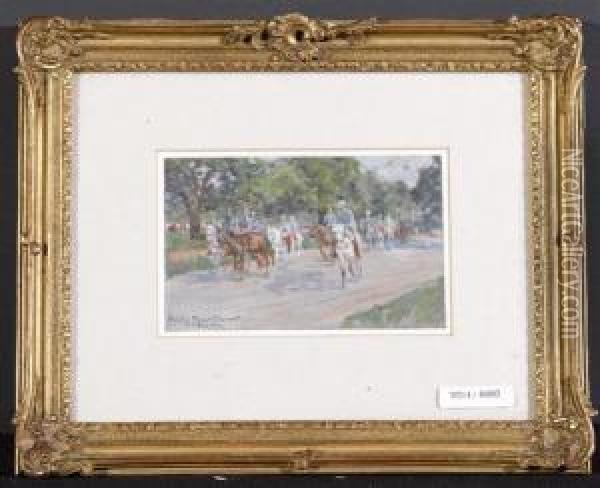 Route De Fleorent Juin 1915. Oil Painting - Joseph-Felix Bouchor