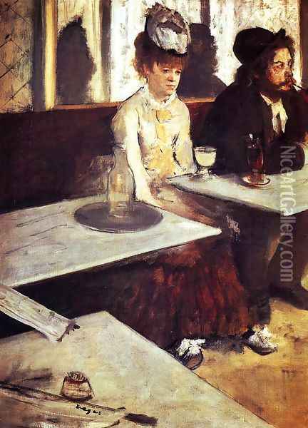 The Absinthe Drinker Oil Painting - Edgar Degas