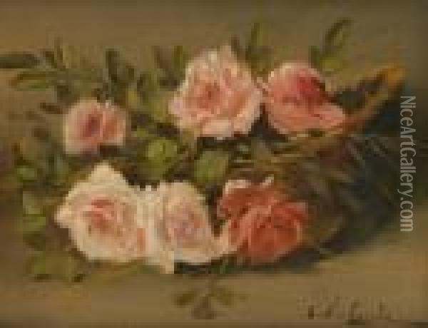Panier Garni De Roses Oil Painting - Henry Schouten
