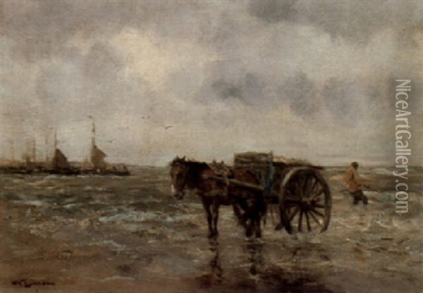 The Kelp Fisherman Oil Painting - Willem George Frederik Jansen