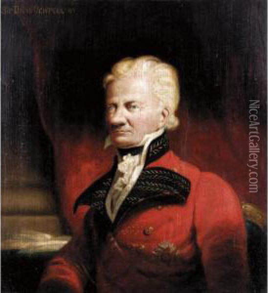 Portrait Of Sir John David Ochterlony Oil Painting - Sir John Watson Gordon