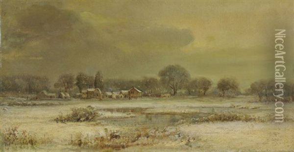 Valinell, France In Winter Oil Painting - Francois de Blois
