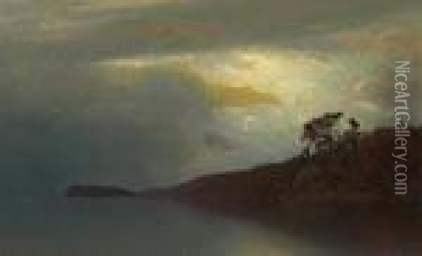 Storm Over Lake George Oil Painting - Alexander Helwig Wyant
