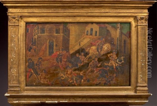 Tarquin Le Superbe Chasse De Rome Oil Painting -  Apollonio di Giovanni di Tommaso