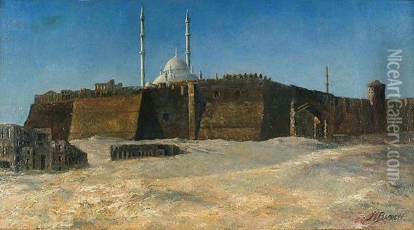 An Eastern Fortress Oil Painting - Barrett