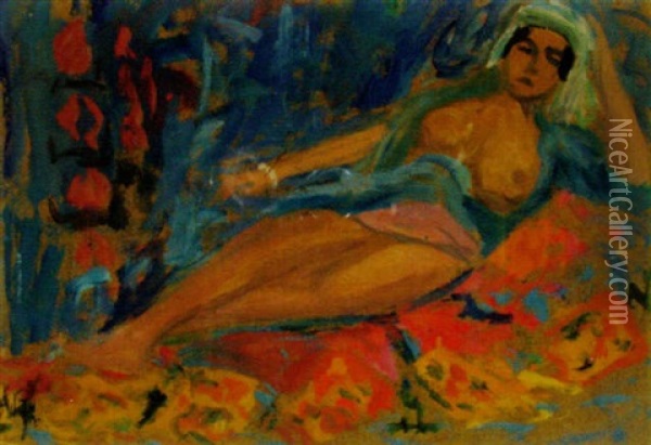 Fatma Oil Painting - Ernst Traugott Schiess