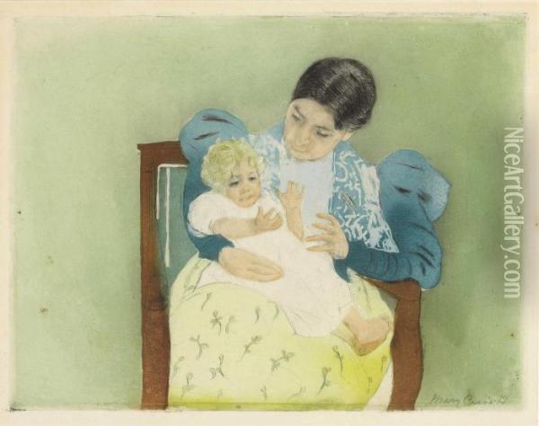 The Barefooted Child Oil Painting - Mary Cassatt