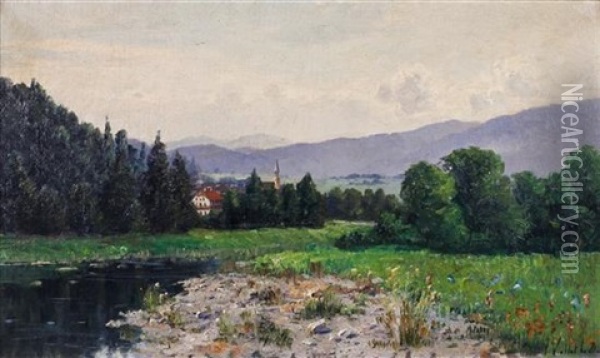 Paysage De Montagne Oil Painting - Victor Viollet-Le-Duc