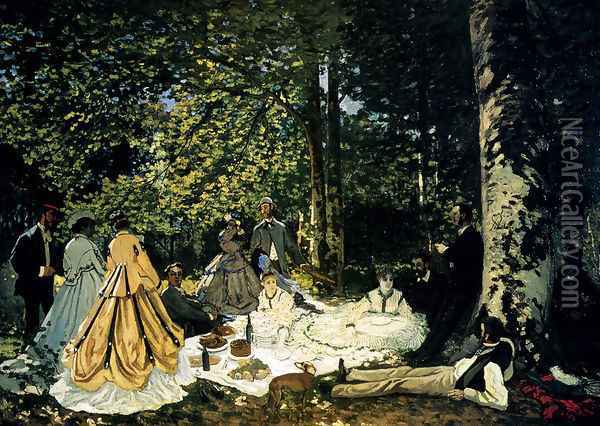 Dejeuner Sur L'Herbe A Chailly Oil Painting - Claude Oscar Monet