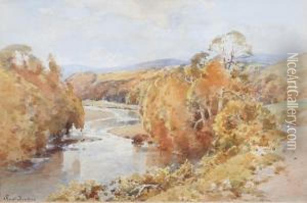 The River Nith, Near Dumfries Oil Painting - Frederick Tucker