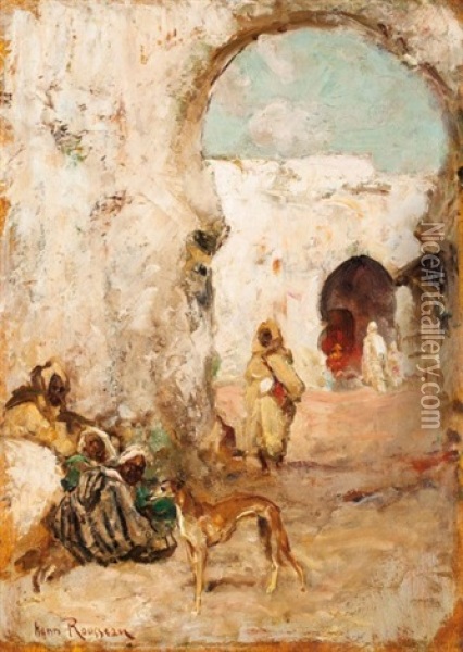 A L'entree De La Casbah Oil Painting - Henri Emilien Rousseau
