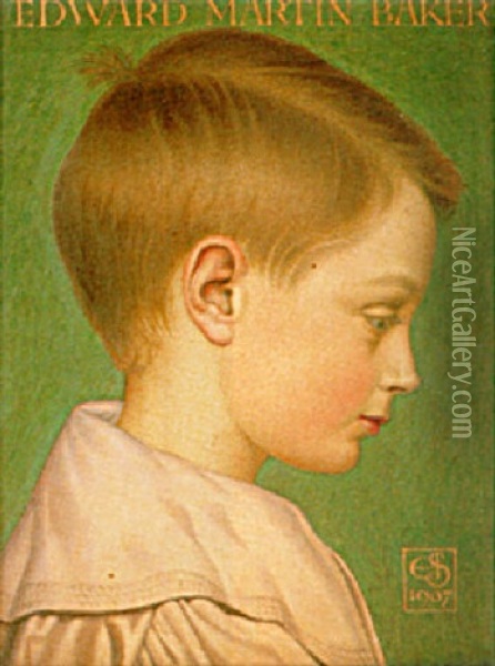 Protrait Of Edward Martin Baker Oil Painting - Joseph Edward Southall