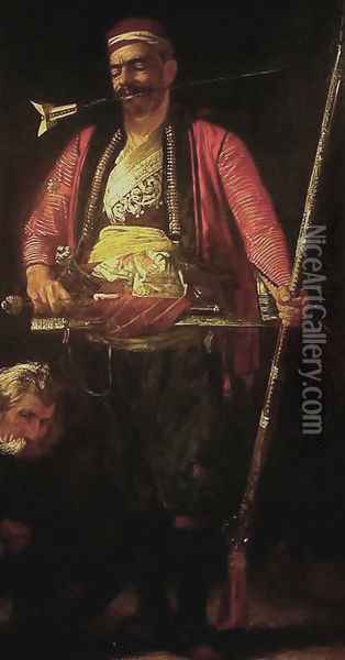 The Turkish Guard (or A Bashi-Bazouk) Oil Painting - Francis Davis Millet