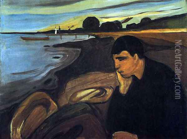 Melancholy 2 Oil Painting - Edvard Munch